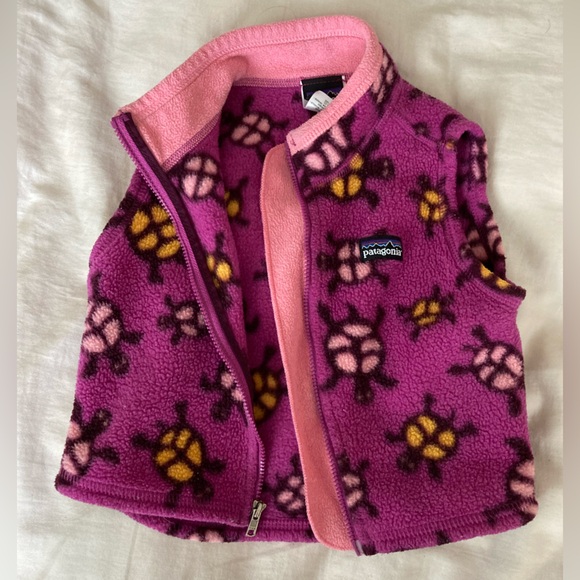 Patagonia Purpley-pink Turtle Fleece Vest - Picture 5 of 8